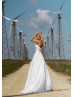 Sweetheart Neck Ivory Satin Minimalist Wedding Dress